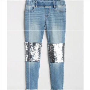 Size 8 Gap sequins pull up comfy kids jeans